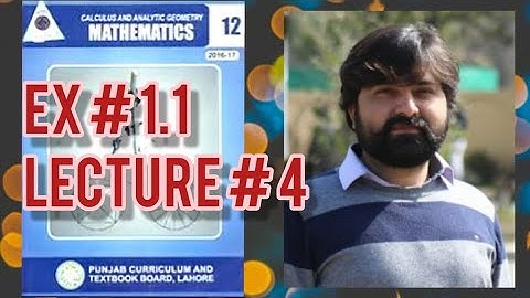 Mathematics 12 Exercise 1.1 Lecture 4 Hyperbolic functions, Even & Odd Functions