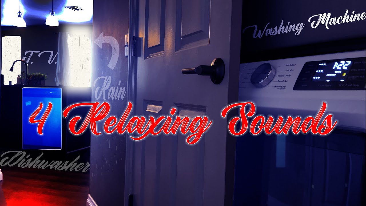 TV on in the Other Room, But its Raining, with Dishwasher and Laundry Sounds