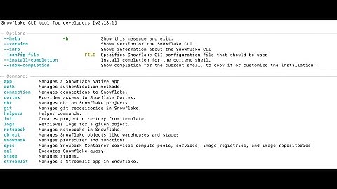 SnowCLI Demo (SnowSQL compared) #sql #snowflake #datascience