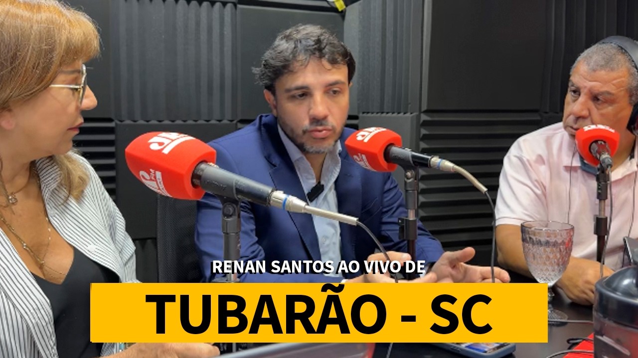 Renan santos realiza transmissão ao vivo direto de tubarão, santa catarina