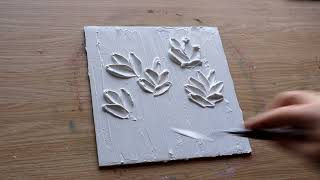 (63) How to Make Textured Flowers with Modeling Paste!