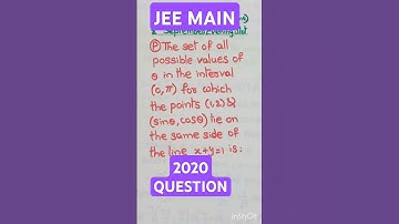 The set of all possible values of θ in the interval (0,π) for which the points