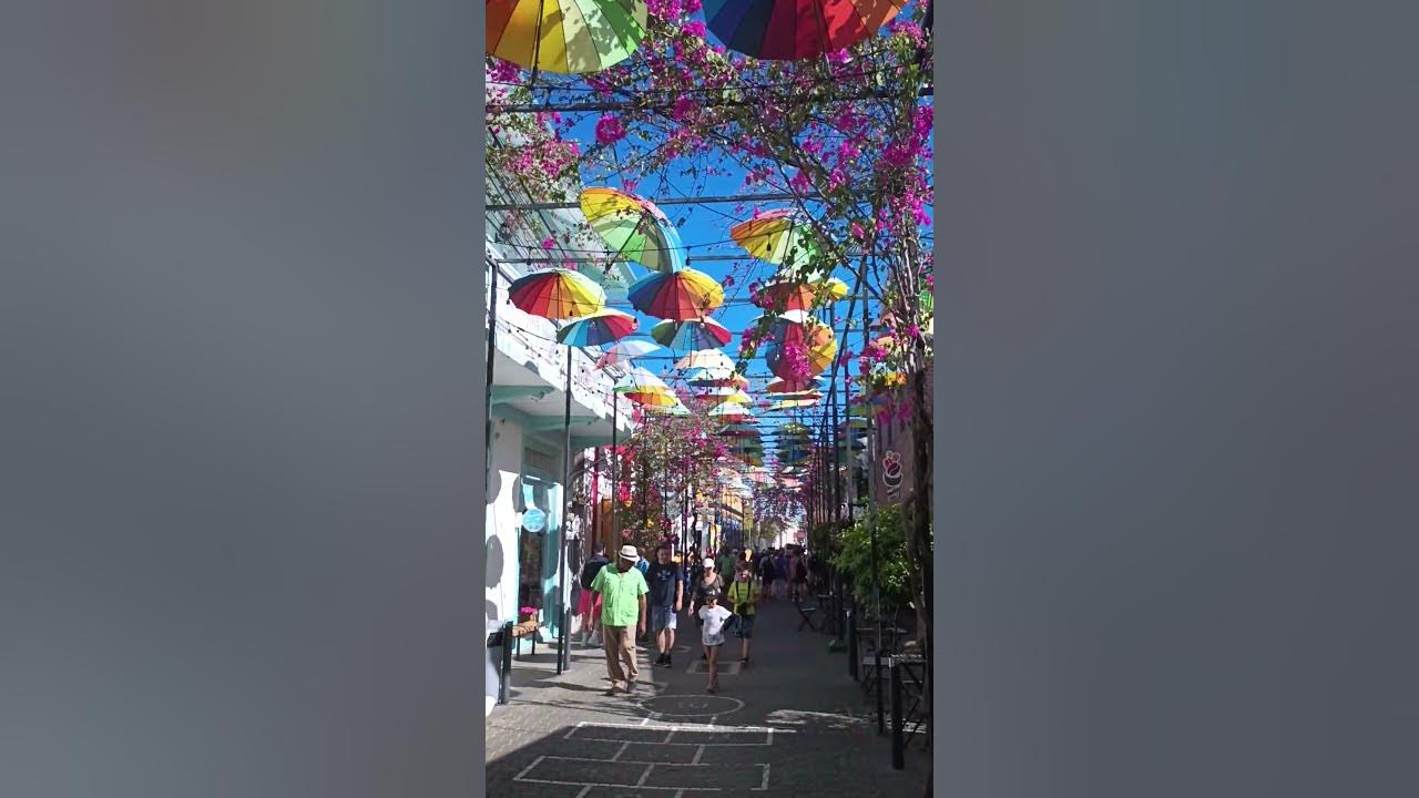 world famous umbrella street Dominican Republic YouTube