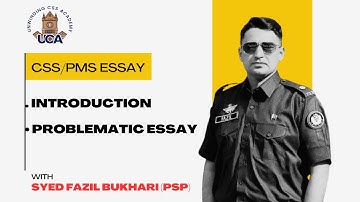 How to Write Introduction of a Problematic Essay || by Syed Fazil Bukhari (PSP)