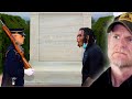 Never Disrespect Sentinels at Tomb of the Unknown Soldier - (Marine Reacts)