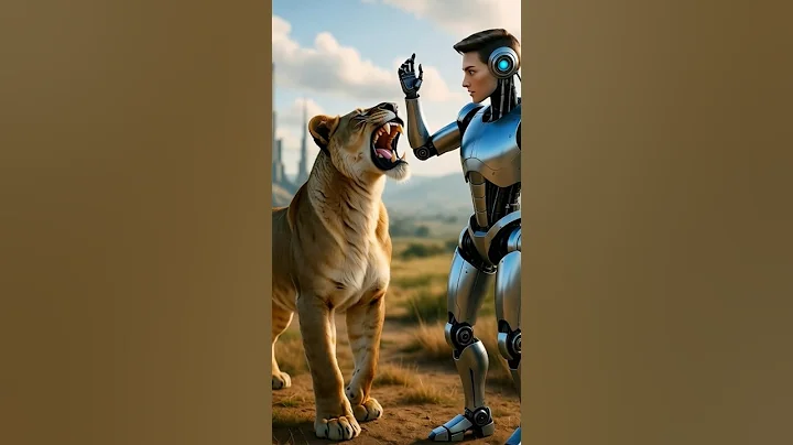 Lion vs Humanoid Robot 🤖🦁 | Who Wins? #shorts #robot #ai