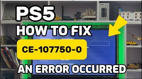 How To Fix PS5 CE-107750-0 An error occurred while playing the game PlayStation 5
