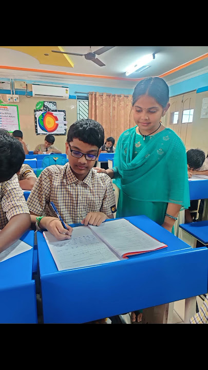Students of Dr. Kishore's RACE International School enacted as their teachers on Teachers' Day.