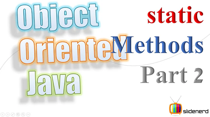 44 Java Static Methods Example Why main() is static |