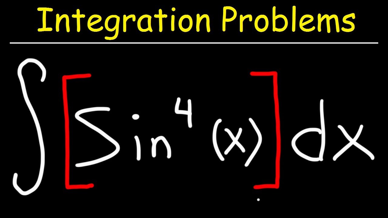 Integral of sin^4x - youtube