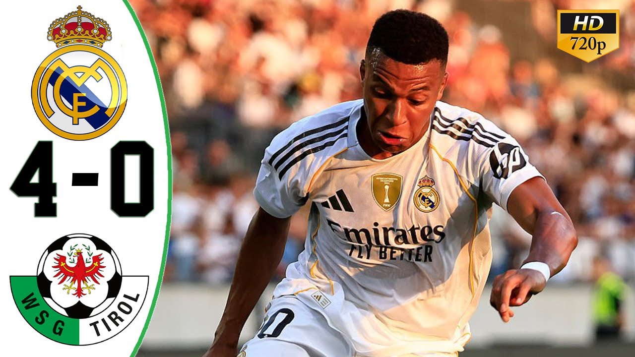 WSG Tirol vs Real Madrid 하이라이트