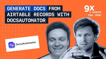 Generate Docs from Airtable records with DocsAutomator (9 Minute Demo)