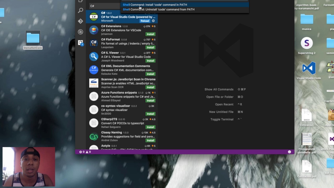 Asp.net core + Visual Code Configurar y ejecutar aplicacion - YouTube