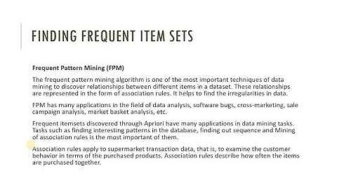 Frequent pattern mining