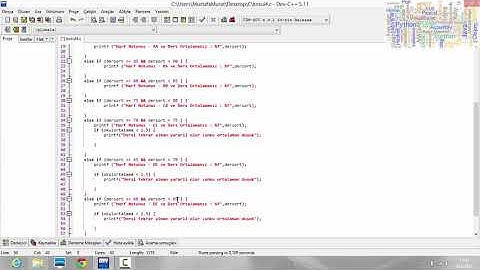 C Programlama Dersleri 12   Koşullu İfadelerle if else if  else Örnek Program HD, 720p