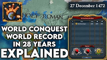 EU4 True One Tag World Conquest Speedrun in 1472 (former WR) Explained