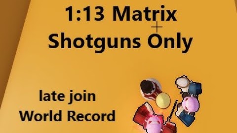 1:13 Matrix Shotguns Only (late join) World Record