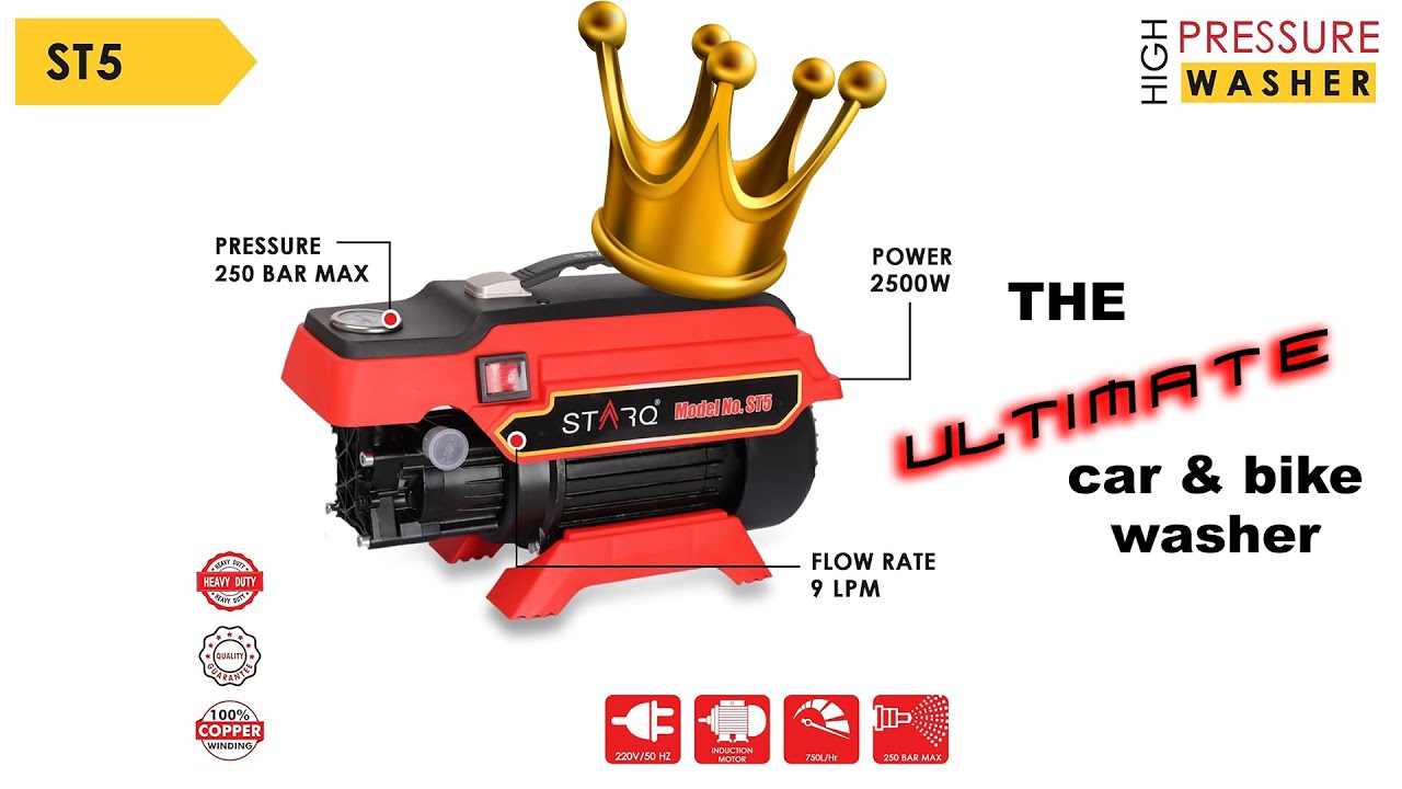 Budget pressure washer king | STARQ ST5 | With Pro Foam Cannon | 10 Mtr Hose pipe