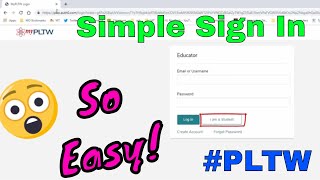 Simple Sign in Steps for Project Lead The Way #PLTW