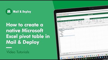 Video Tutorials I How to create a native Microsoft Excel pivot table in Mail & Deploy