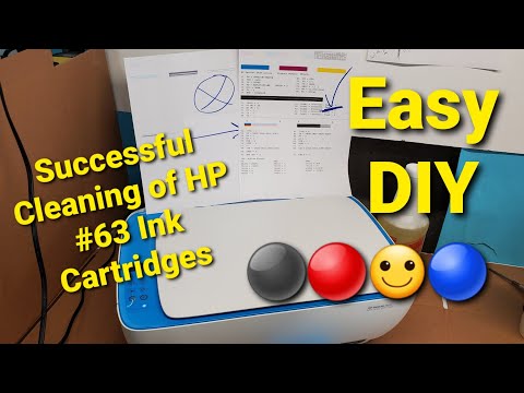 HP Deskjet 3632 Printer Prints Blank Pages or Lines- How To Clean Cartridge #63