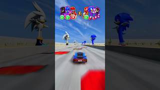 Metal Sonic vs Sonic ⚡ Deadliest Speed Battle in BeamNG Drive! 😱💥 #shorts #sonic