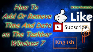 How to Add or Remove Time and Date on Taskbar windows 7 [ English ]