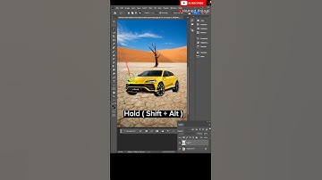 Creating Realistic Shadows with AI in Photoshop 🎨🚗#PhotoshopAI #ShortTutorial
