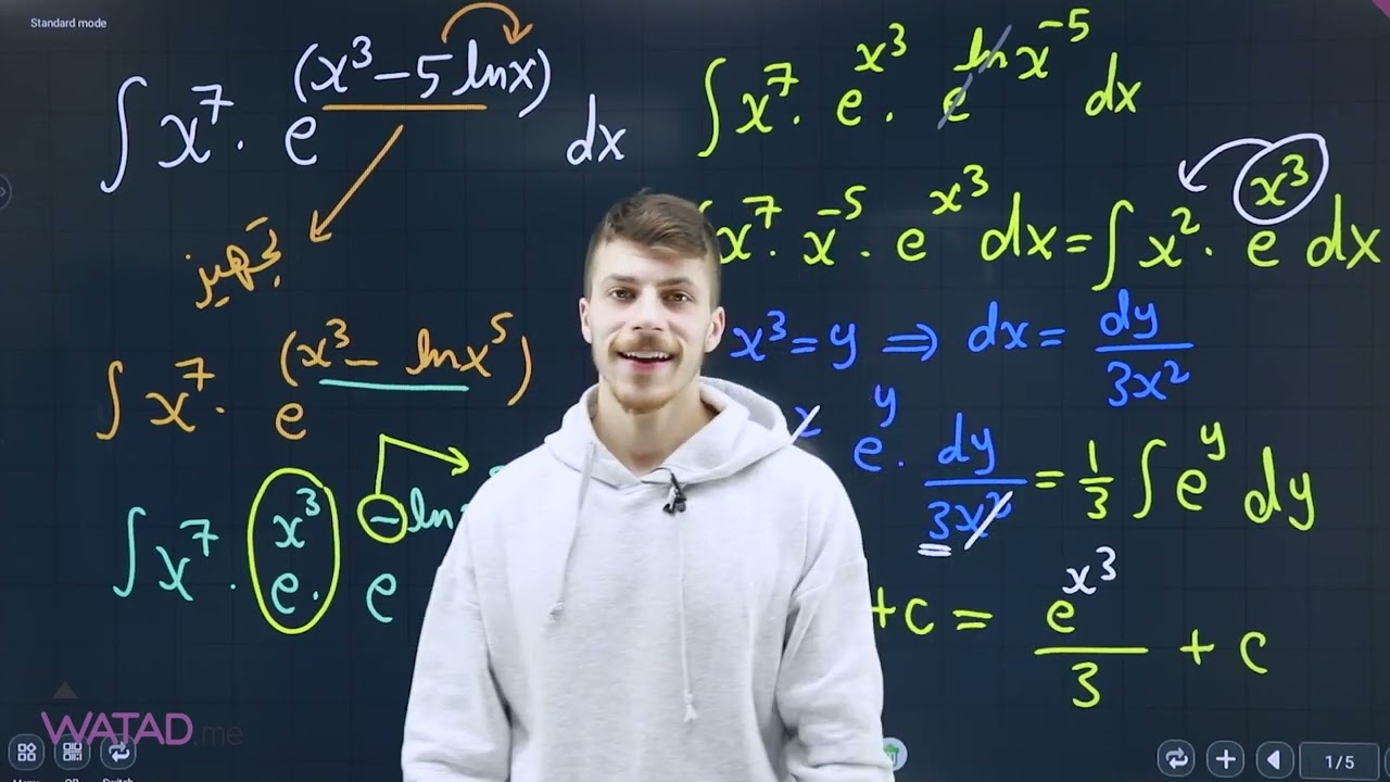 افكار متنوعة على التكامل بالتعويض توجيهي علمي وصناعي 2005 المنهاج الأردني - الأستاذ فخري جرار