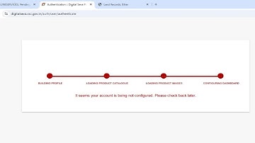 csc login failed 23/04/2025 - it seems your account is being not configured, please check back later