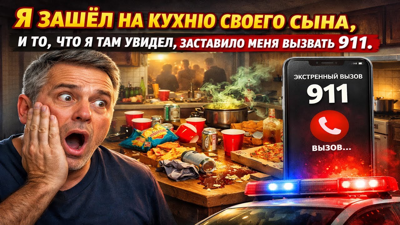 Я ЗАШЁЛ НА КУХНЮ СВОЕГО СЫНА, И ТО, ЧТО Я ТАМ УВИДЕЛ, ЗАСТАВИЛО МЕНЯ ВЫЗВАТЬ 911