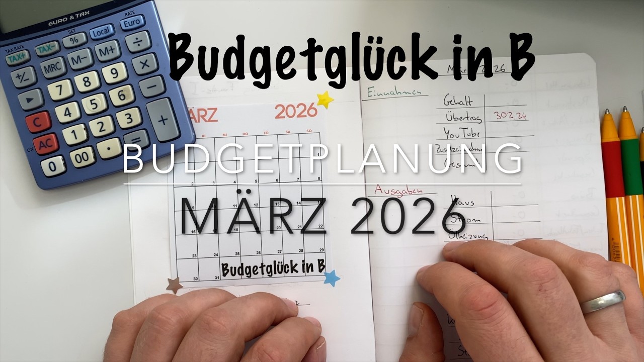 Budgetplanung März 2026 mit einer kleinen Veränderung für die variablen Töpfe 😊😉