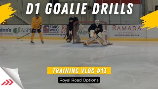 NCAA D1 Goalie Drills [Royal Road Options] Holding the Feet and Reading the Release