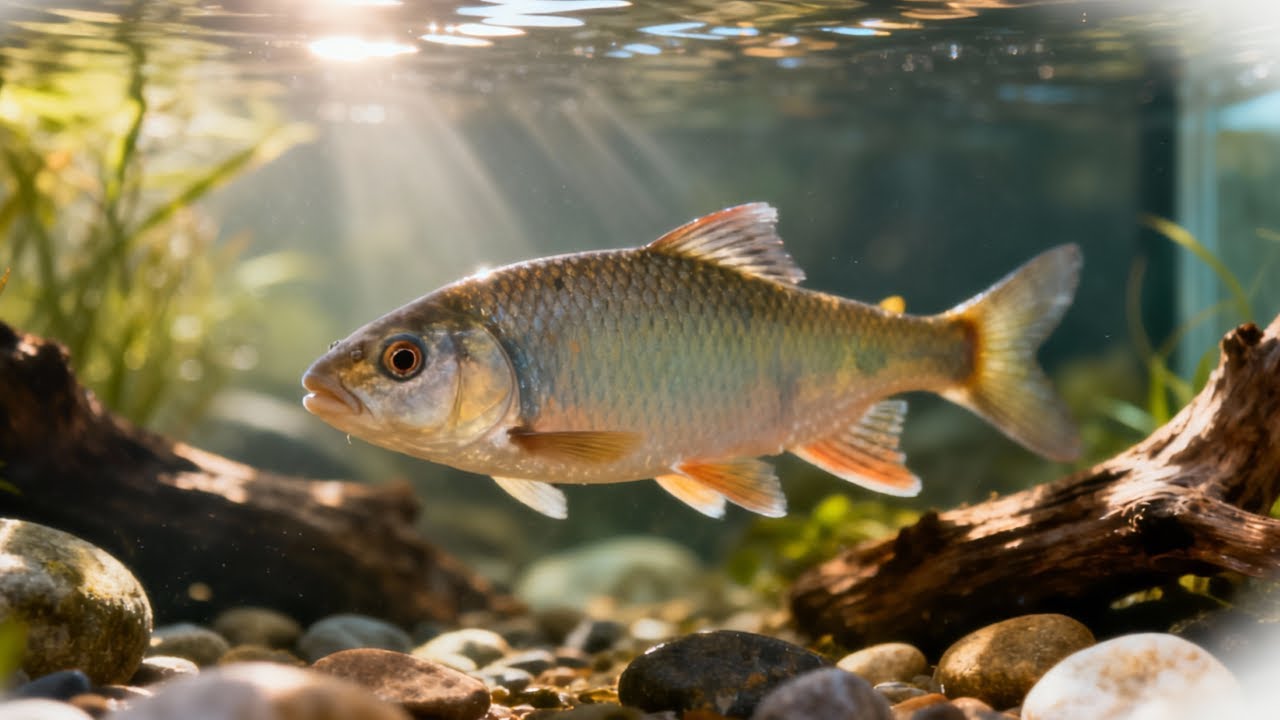 Peaceful River Fish Tank (7 Hours) | Natural Water Flow for Meditation