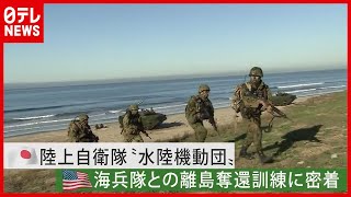 日本の離島を奪い返す…陸自「水陸機動団」アメリカ海兵隊との共同訓練に密着【3分でわかるNドキュ】