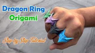 HOW TO MAKE AN EASY DRAGON RING | PAPER DRAGON RING