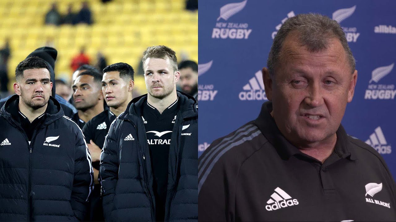 Under-fire All Blacks boss Ian Foster fronts the media after naming his squad for Rugby Championship