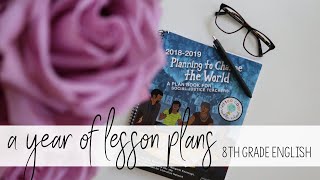 MY ENTIRE YEAR IN LESSON PLANS | 8TH GRADE ELA