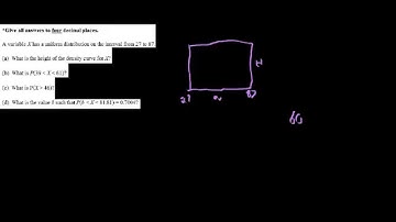 Statistics: Uniform Distribution Example Problem # 1