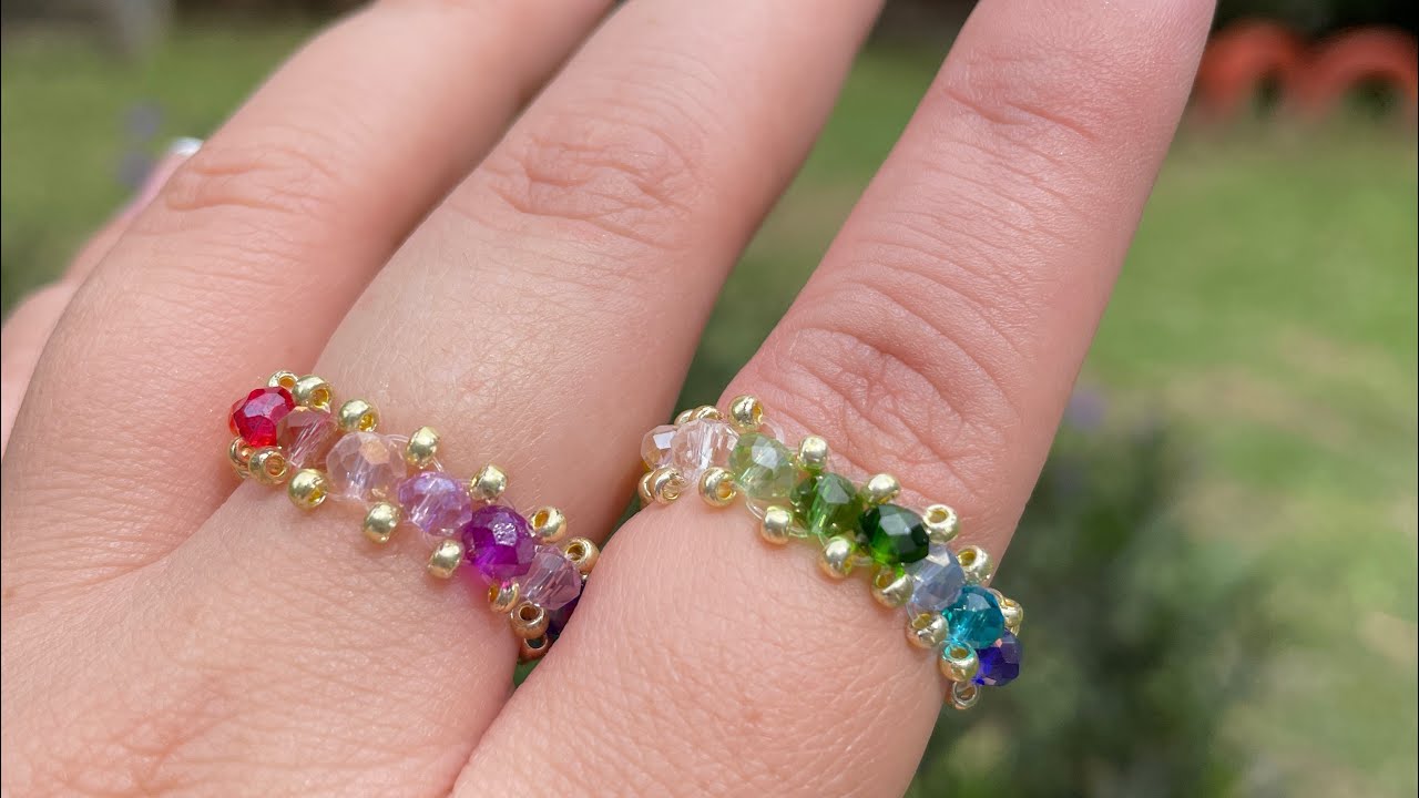 ️Hermosos anillos con cristales - video paso a paso - YouTube