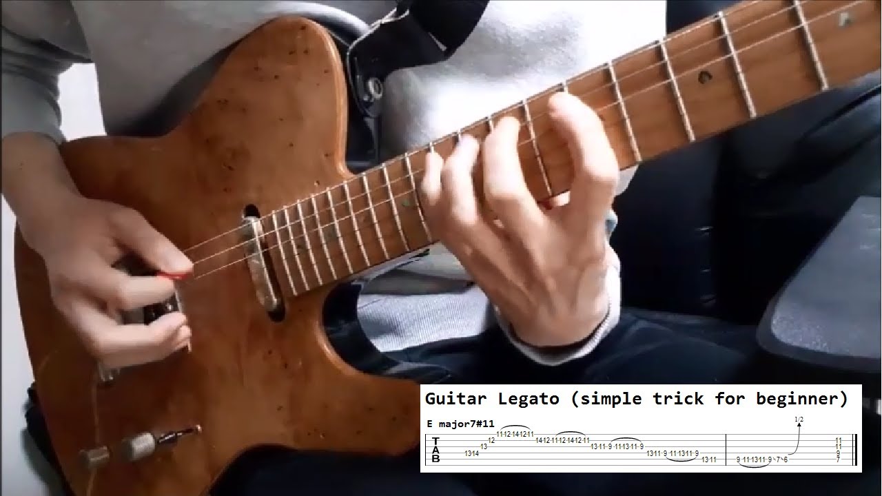 Guitar Legato (simple trick for beginner) YouTube