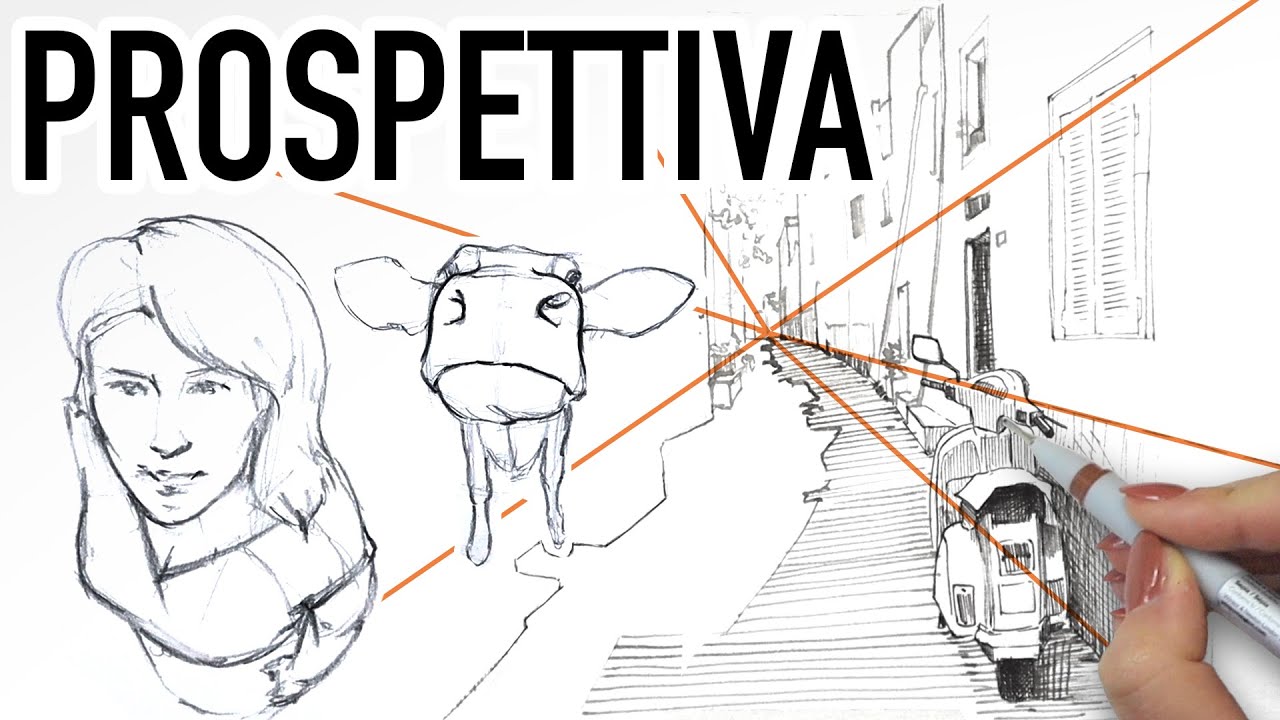 COME DISEGNARE IN PROSPETTIVA! Guida al disegno di paesaggio e corpo umano | Prospettiva centrale