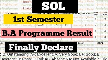 SOL 1st Semester B.A programme Result Finally Declare 2022