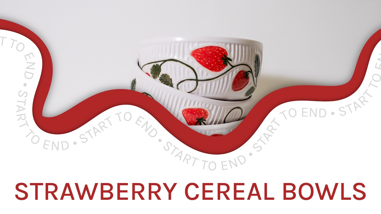 Start to End: Strawberry Cereal Bowls