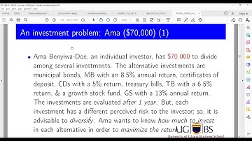 L6a Management Science Real Life Exce LPP Sensitivity