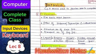 Input Devices || Keyboard || For All JKSSB Exams 