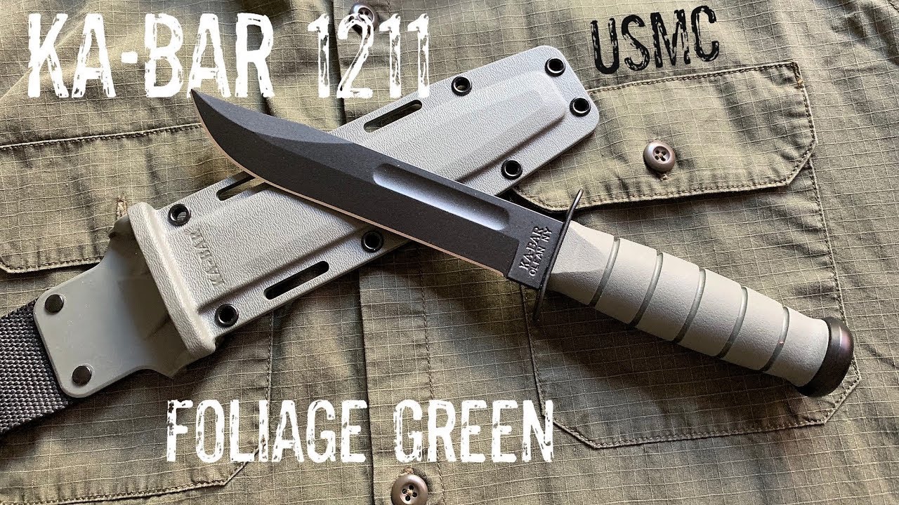 Dballage et revue du Ka Bar USMC 1211 foliage green  la lgende