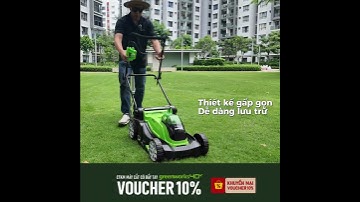 Máy cắt cỏ đẩy tay 40V Greenworks - Cắt cỏ diện rộng dễ dàng, nhanh chóng #greenworks #greenworks40v