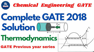Thermodynamics Chemical Engineering | Gate Previous Year Solution 2018 | Ranjan e Institute