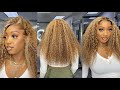 Highlight Curly Wig 🔥 | DETAILED Lace Wig Install ‼️ | Klaiyi Hair